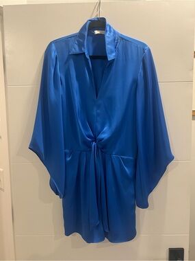 Like New Ramy Brook Penny Royal Blue Mini Dress Sz S